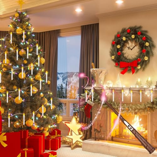 Themenparty-Dekorationen, 12 Stück, magische Kerzen zum Aufhängen