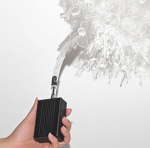 Machine à fumée portable, machine à brouillard d'extérieur à piles avec télécommande sans fil pour DJ Party Disco Wedding Halloween Cadeau (Noir)