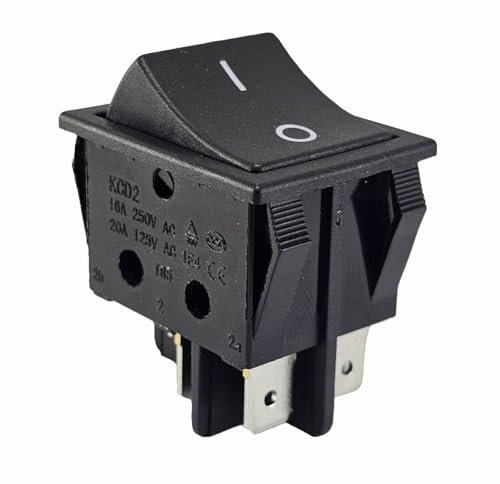 Pulsante a bilanciere a 4 pin OFF/ON non si blocca, adatto come ricambio per tosaerba