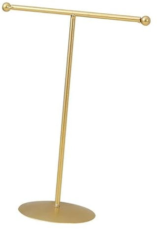 Baoblaze Jewelry Stand T Bar Desktop Jewelry Display Rack Gold Necklace Holder Jewelry Organizer for Pendants Necklace Bracelet Bangle