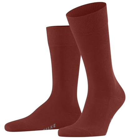 FALKE Herren Socken Family M So Baumwolle einfarbig 1 Paar, Rot Brick 8408, 39-42