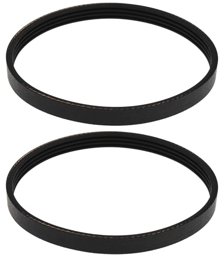 Briny River Lot de 2 Courroies Trapézoïdales en Caoutchouc 4PJ310 310 Mm pour Tondeuse à Gazon Et Tronçonneuse Noires