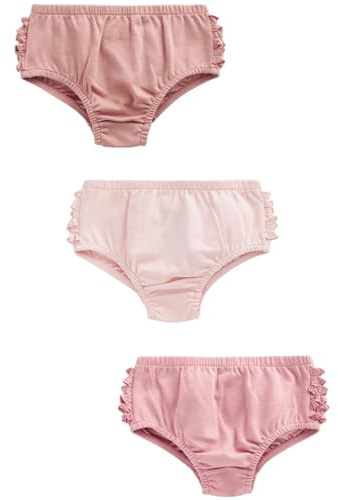 NEXT Bébé Fille Culotte pour bébé 100% Coton, Lot de 3 Rose 12 Mois-18 Mois