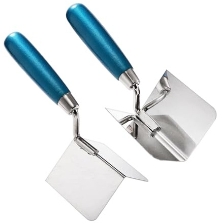 2 x Eckenkelle Rostfreie 80x60mm Innen und Außen Kantenkelle mit Softgriff