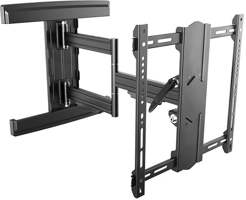 RICOO TV Wandhalterung Fernseher Halterung Fernsehhalterung für Wand für 40-75 Zoll Universal Smart Flach OLED Curved Schwenkarm S5744-B Schwenkbar Neigbar Fernseh-Arm bis 50 Kg & VESA 400 x 400 mm