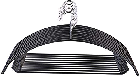 Tosnail 20 Stück rutschfeste Kleiderbügel für Pullover mit Hosenstange, Anzugbügel, Kleiderbügel, Hemdenbügel, faltenfreier Bügel