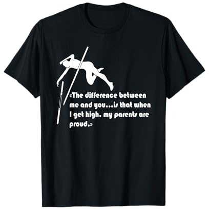 Pole Vaulting Gift Men's Black Cotton Polyester T-Shirt, Small, Short Sleeve, Classic Fit, Crew Neck, Funny Gift Vaulter Quote, Pole Vaulting T-Shirt