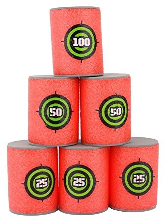 TOPWAYS® 6pcs EVA Soft Foam Dart Bullet Target for Nerf N-strike Toy Gun Elite Series Blasters (Small, 6.2cm)