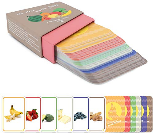 Kakaduu Il Gioco di apprendimento Partire da 1 Anno: “Le Mie Prime Parole - Cibo”. Cinquanta Flash Cards per Aiutare Lo Sviluppo del linguaggio dei Bambini (Montessori)
