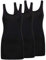 ONLY 3er Pack Damen Tank Top Shirt Onllive Love Long Trägershirt lang schwarz M