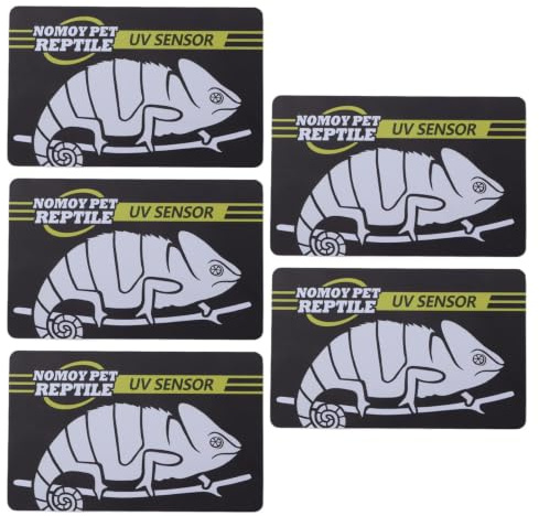 UVB-Sensorkort för Reptilvärmelampa, 5-pack, Fotokrom UV-Testindikator, Snabbtest