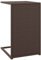 vidaXL C Tisch, Couchtisch in C Form, C förmiger Beistelltisch für Garten Terrasse, Gartentisch Sofatisch mit Stahlrahmen, Braun Poly Rattan
