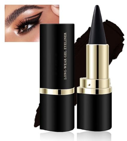 Eyeliner Wasserfest, Wischfester Eyeliner Stift Gel Schnell Trocknender, Pigmentiert Matte Lidschatten, Kajalstift für den idealen Lidstrich Ein Alltägliches Lang Anhaltendes Augen Make up (Schwarz)