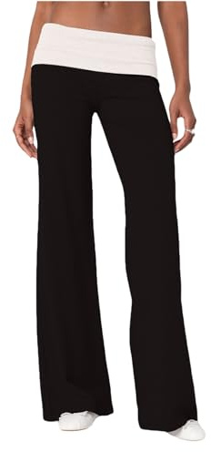 LYSINK Pantalon de survêtement ample pour femme | Pantalon de yoga ample pour femme - Taille basse - Élastique et confortable - Pour le printemps et l'été