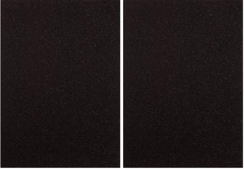 Florence Papier Pailleté Noir - A4-5 - 350 g/m² - Papier Cartonné à Paillettes pour Loisirs Créatifs, Scrapbooking et Cartes de Vœux (Lot de 2)