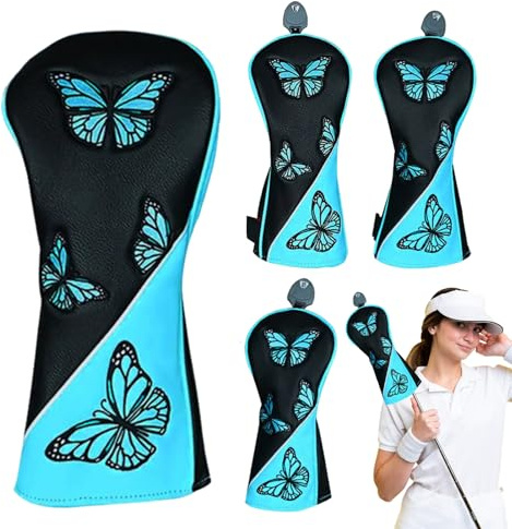 Copritesta per mazze da golf, motivo farfalla, accessori per mazze da golf, per uomini, fidanzati, nonni, amanti del golf, per amanti del golf all'aperto, compleanno