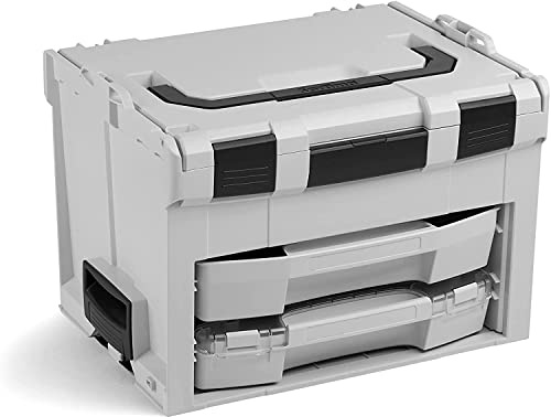 Bosch Sortimo Ls-Boxx 306 Boîtes à Outils Set | Incluant L-BOXX 72 C3 & Ls - Tiroir 72 | Bosch Boîtes à Outils Vide | Compatible avec Lboxx