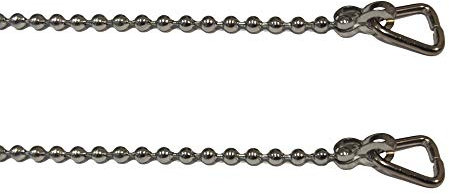 18 / 450mm Replacement Bath Plug Chain with Triangle Hooks - Ball Type, Chrome