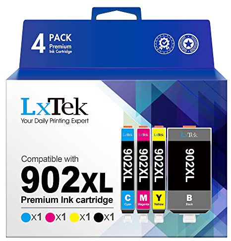 LxTek 902XL Ink Cartridges for HP Printers Compatible Replacement
