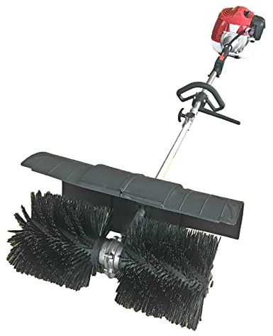 2 Takt 2,3HP 52CC Benzin Motorbesen Schneeräumer, Benzin Kehrmaschine Laubsammler Motorbesen, Kunstrasen Power Bürste Rasen Kehrmaschine
