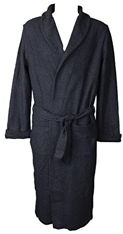 RAGNO Vestaglia da camera uomo lunga incrociata con tasche e cintura invernale eco punto milano di misto cotone articolo U588NR, 402F Fantasia carta zucchero, 46