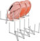 Norhogo 2 Stück Länge Verstellbar Spareribs Halter, Spareribs-Halter aus Edelstahl, Multifunktionales Teleskoplagerregal Dämpfer Abtropfgestell, Aufbewahrung Organizer für Pfannen, Töpfe, Deckel