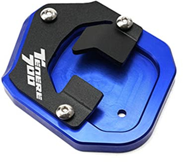 Motorcykelställ Motorcykel För Yamaha Tenere 700 Tenere700 2019 2020 2021 Aluminiumfotförstorare Sidostödsförlängningsplatta Med Logotyp (Color : Blau)