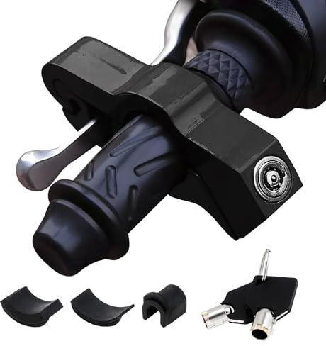 Windance Verrouillage de poignée de guidon de moto, verrouillage de levier de frein d'embrayage d'accélérateur, verrouillage antivol sécuriser votre moto ATV moto scooter (Noir)