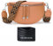 SOGYECS Bauchtasche Damen Veganes Leder Crossbody Bag Damen Umhängetasche Damen Klein Handytasche Zum Umhängen Orange