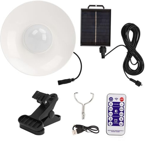 Solar-Terrassenschirm-Licht, Timing-Fernbedienung, LED-Solarpanel-Sonnenschirmlampe, Eingebaute Batterie, 3000 K, Warme Farbe