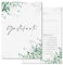 BETESSIN Gästekarte Hochzeit - 50 Stück Hochzeitskarten im Eukalyptus Design - Hochzeitsspiel für Gäste - Die Wunderschöne Alternative zum Gästebuch