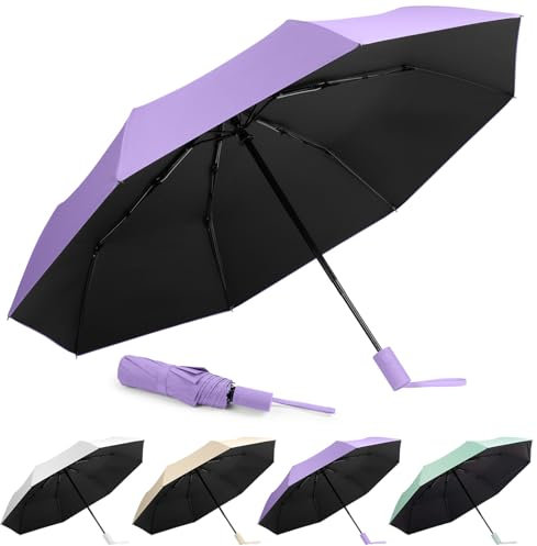 Aolso Parapluie de Voyage Anti-Tempête avec Ouverture/Auto-Fermeture - Compact et Portable pour Hommes et Femmes - Coupe-Vent