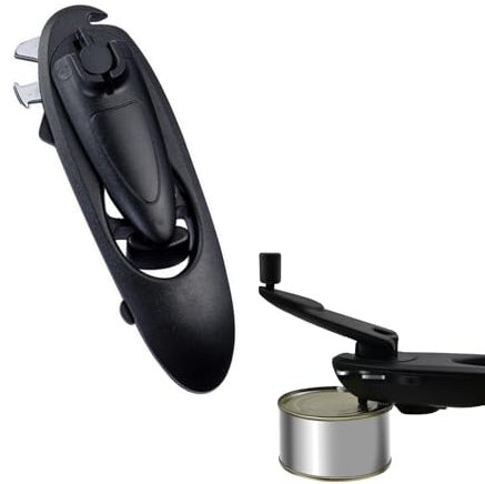 8 in 1 apri del barattol,apri del barattolo magnetico,apertura con manico addominali magneti a manopola pesante utensile da cucina multifunzionale per barattoli di latta di birra (1 pezzo nero)