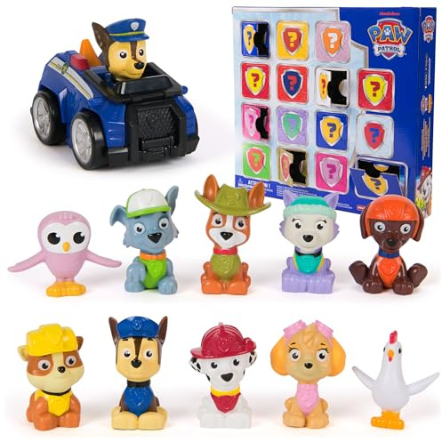 Paw Patrol Rewards Box Gift Pack, 8 Mini Figures, 2 Animal Figures, 4 Sticker Sheets & 1 Pup Squad Racer, Kids Toys for Boys & Girls Ages 3 and Up