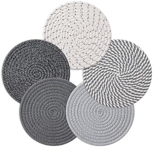 7 Inch Trivets for Hot Dishes, Pot Holders for Kitchen, Hot Pads, Coasters