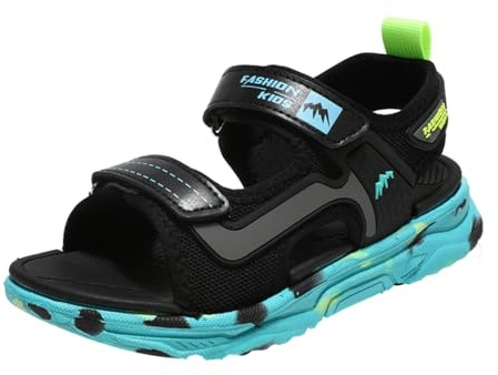 Generisch Sandals for Boys and Children, Summer Barefoot Sandals, Comfortable Outdoor Sports Sandals, Breathable Sandals, Girls Jogging Sandals, Trekking, Bathing, Leisure Sandals, C Green, 28.5 EU