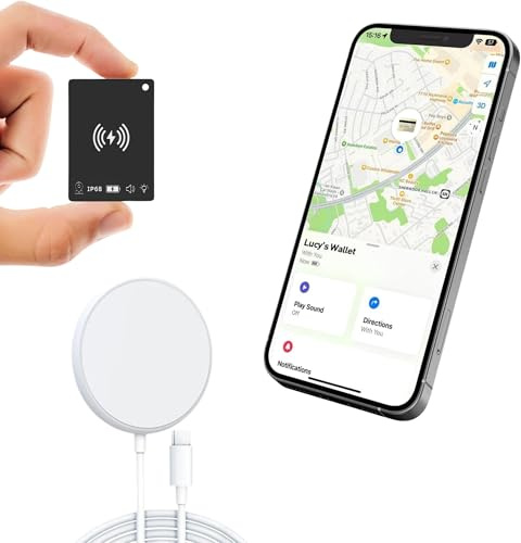 Traceur Bluetooth Compatible Android/iOS – Kit Localisateur d’Objets (Carte & Porte-Clés) + Chargeur sans Fil Qi Universel