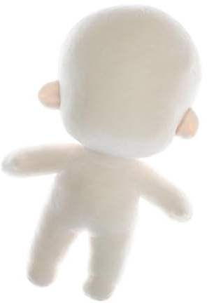 Figura de muñeca de algodón desnudo personalizable de 20 cm con tela de relleno suave para coleccionista de manualidades y proyectos de decoración del hogar, cuerpo de muñeca de tela suave