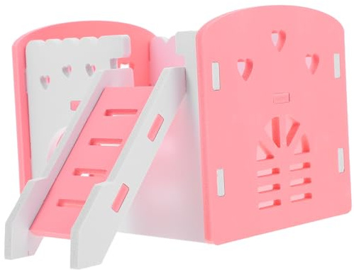 SUPVOX Casita Colorida de Madera para Hámsteres Escondite Seguro Balcón para Conejillos de Indias Casa Tipo Villa para Hámsteres