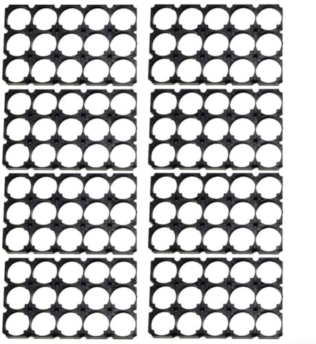 För 21700 för batterifästehållare 3 x 5 plastram stativ gör-det-själv paket med 8 svarta antivibrationer
