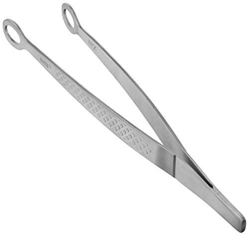 Mercer Culinary 18-8 Stainless Steel Precision Plus Tong, Flat Oval End, 6 1-8 Inch