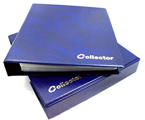 COLLECTOR - Banknote Album in Case Folder Book Notes Banknotes with 10 Pages and 10 Dividers - Very Big Capacity (Blue)