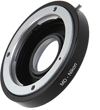 FocusFoto Adapter Ring for Minolta MD/MC Lens to NIK0N F AI Mount Camera with Optical Glass Nikon D750,D810, D7500, D7200, D7100, D7000, D5600, D5400, D5300, D5200, D3300, D3200, D90, D4, D3X, D2 etc.