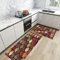 Urbanrags 2stk Küchenteppich Waschbar rutschfest Küchenmatte,Moderne, frische Bio-Kräuter und Gewürze,Küchenläufer Fußmatte Teppich Läufer Badematten 45x70+45x120cm