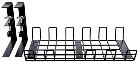 Desire2 Deskmate Under Desk Power Strip Organiser Cord Organiser and Office Desk Accessory Under Desk Cable Management Tray and Power Strip Holder