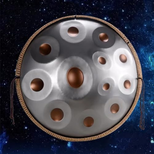 ORANGES Handpan Drums for Adults Steel Handpan 9/10/12 Notes Percussion Instrument Durable Handpan Drum Set in D Minor for Concert Yoga Audio Production (Color : 12 notes, Size : 440Hz)