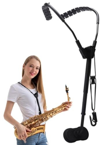 Lpitoy Saxophone Shoulder Harness Sax Holder Comfortable Sax Neck Strap Hook for Saxophone Horn Tenor Baritone Alto Sax Soprano Clarinet