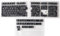 Giyofom 131 Touches PBT Keycaps Set Thermiquement Sublimé Côté Gravé Transparent Keycaps pour Clavier de Noir