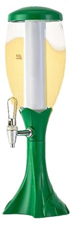 Ancsttu Torre de Cerveza, Dispensador de Cerveza de Mesa - Dispensador de Bebidas con Tubo de Hielo y Grifo - Dispensador de bebidas de agua brillante para bar, pub, restaurante