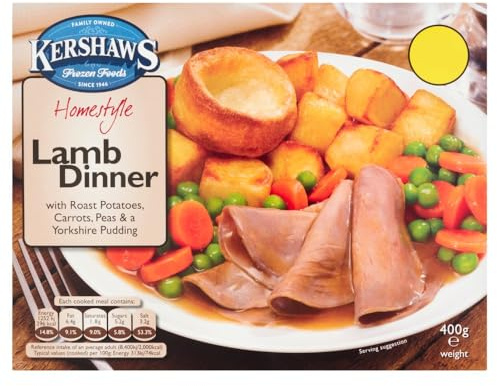 Kershaws Homestyle Lamb Dinner with Roast Potatoes, Carrots, Peas & a Yorkshire Pudding 400g × Pack of 3